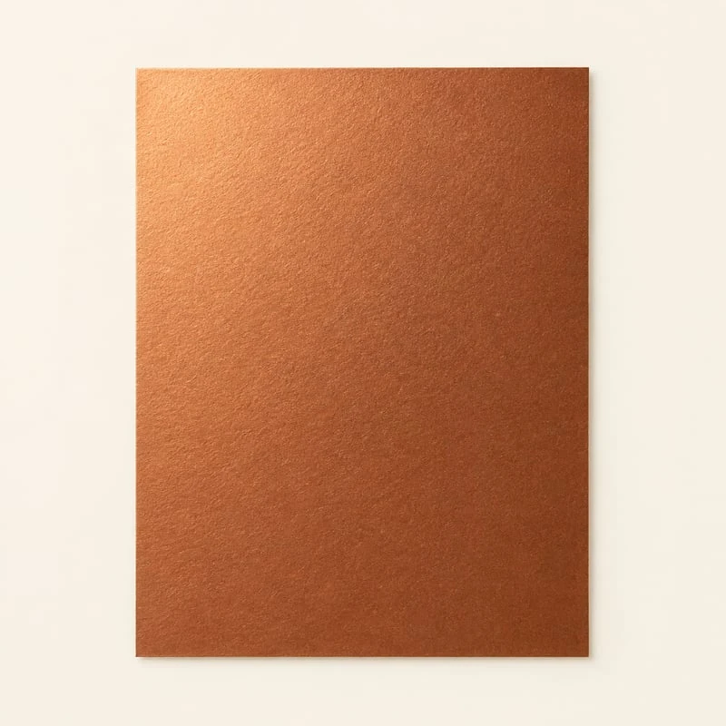 Muster aus kupferfarbenem Metallic-Papier für Verpackungen